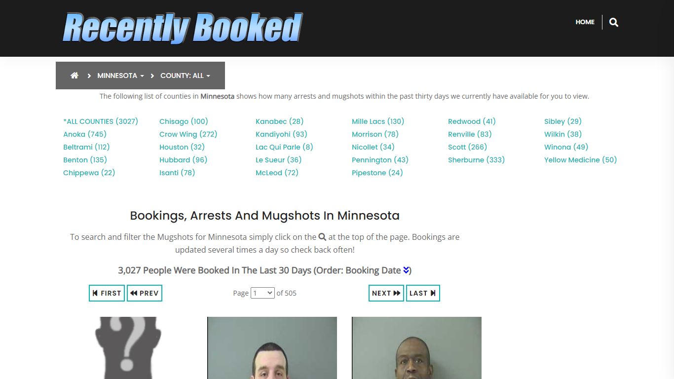 Recent bookings, Arrests, Mugshots in Minnesota - Recently Booked