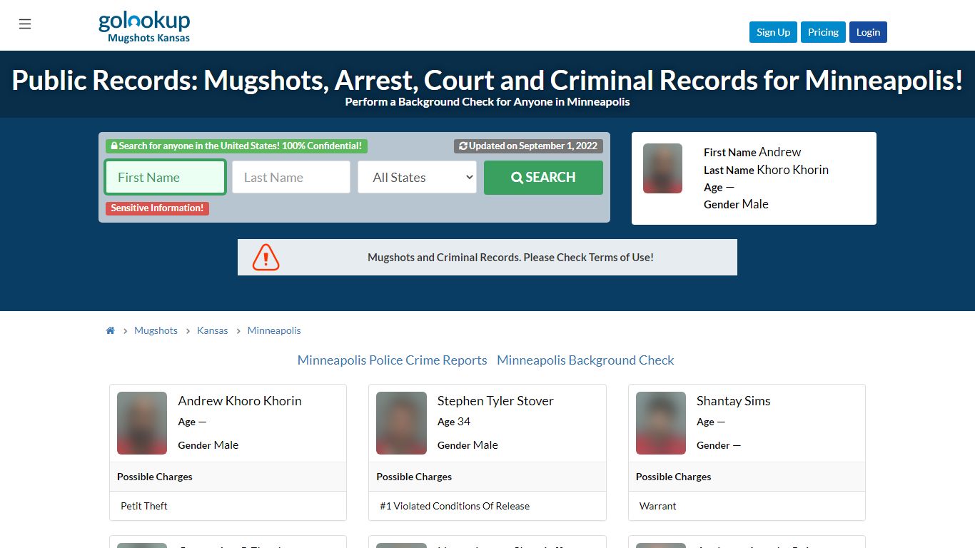 Mugshots Minneapolis, Arrest Records Minneapolis